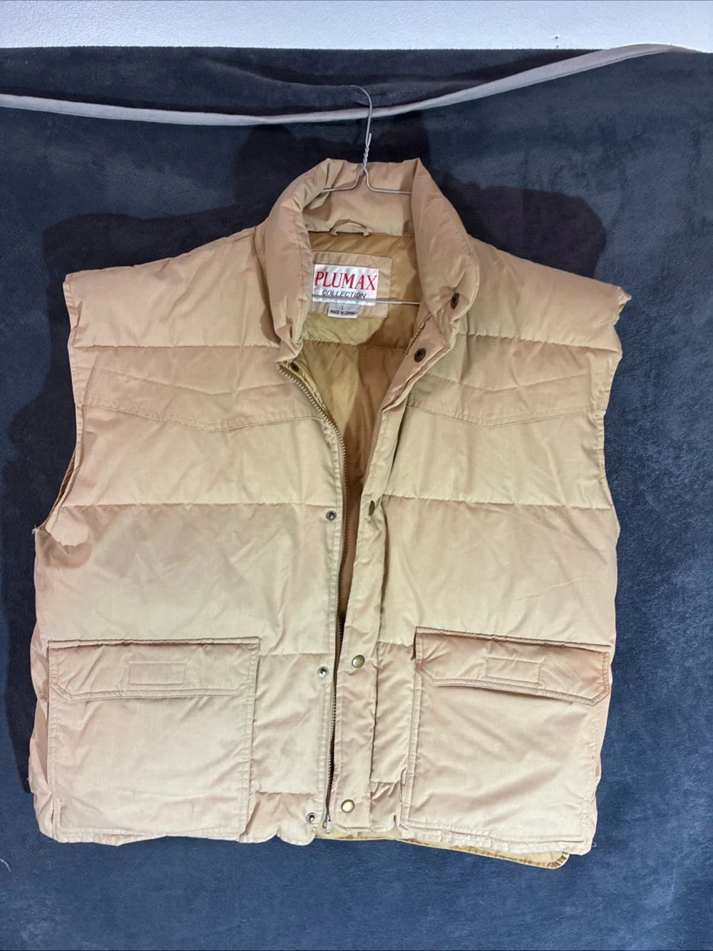 Men's Tan Quilted Insulated Vest